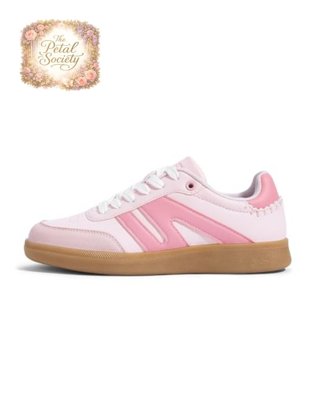 Retro Suede Faux Leather Sneakers Gum Sole Lace-Up Skate Shoes